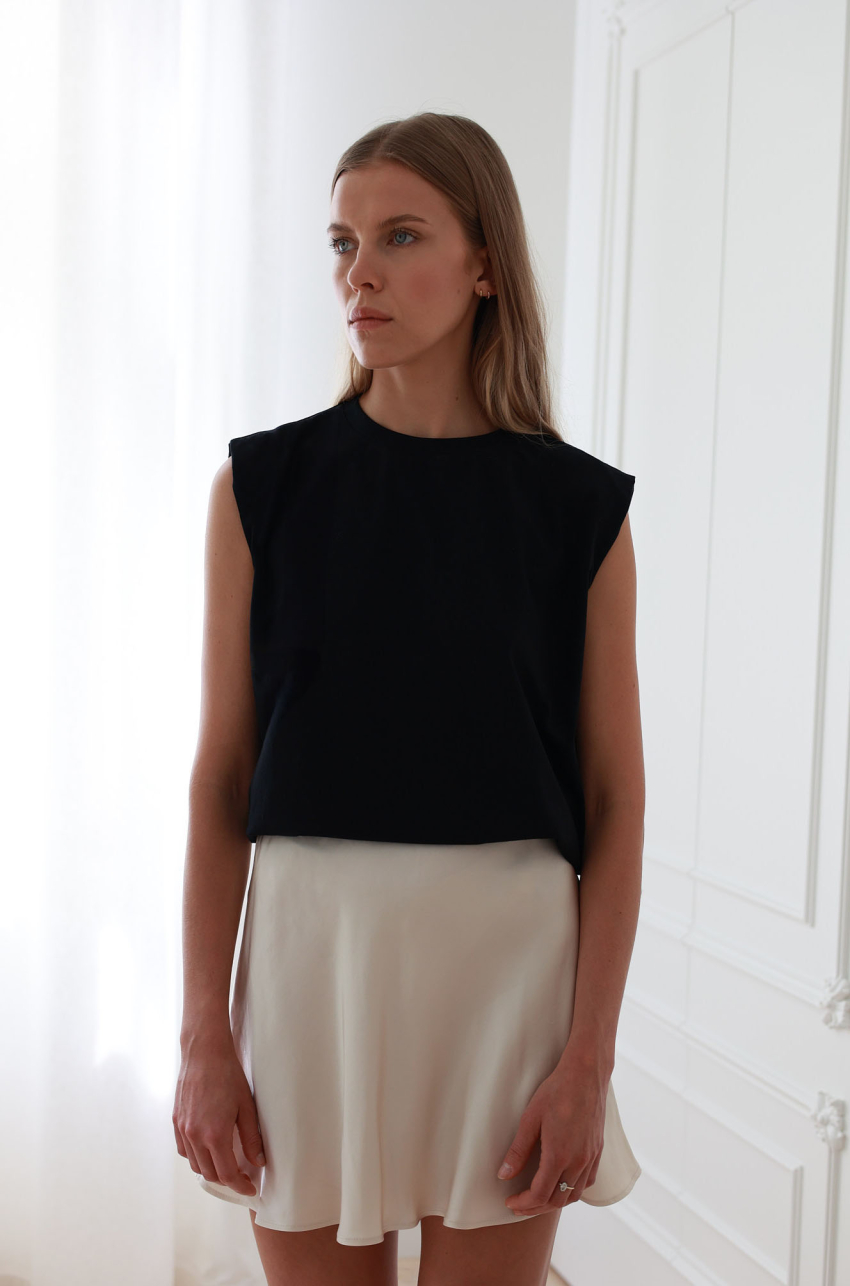 Top Fargo long czarny