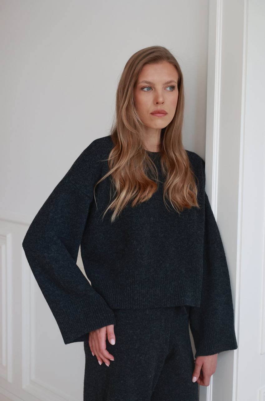 PREMIUM Sweter Halifax grafitowy